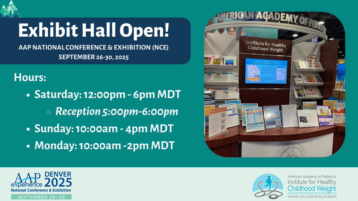 ✨ The exhibit hall is open! Don’t miss an opportunity to stop by for valuable resources and fun giveaways! #AAP2025