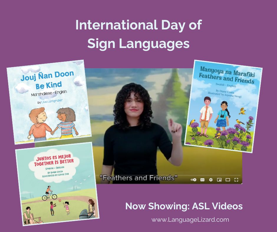It's #InternationalDayofSignLanguages!

Did you know, we have ASL videos of some of our most popular books on our YouTube channel? Check them out at zurl.co/wW4I9  or visit us at zurl.co/T3vSa!

#bilingual #languagelearning #ASL #bilingualkids #signlanguageday