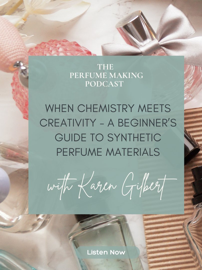 Today's brand new episode of The #Perfume Making #Podcast is:

🎙️Episode 113: When Chemistry Meets Creativity - A Beginner’s Guide to Synthetic Perfume Materials🎙️

podcasts.apple.com/us/podcast/whe…