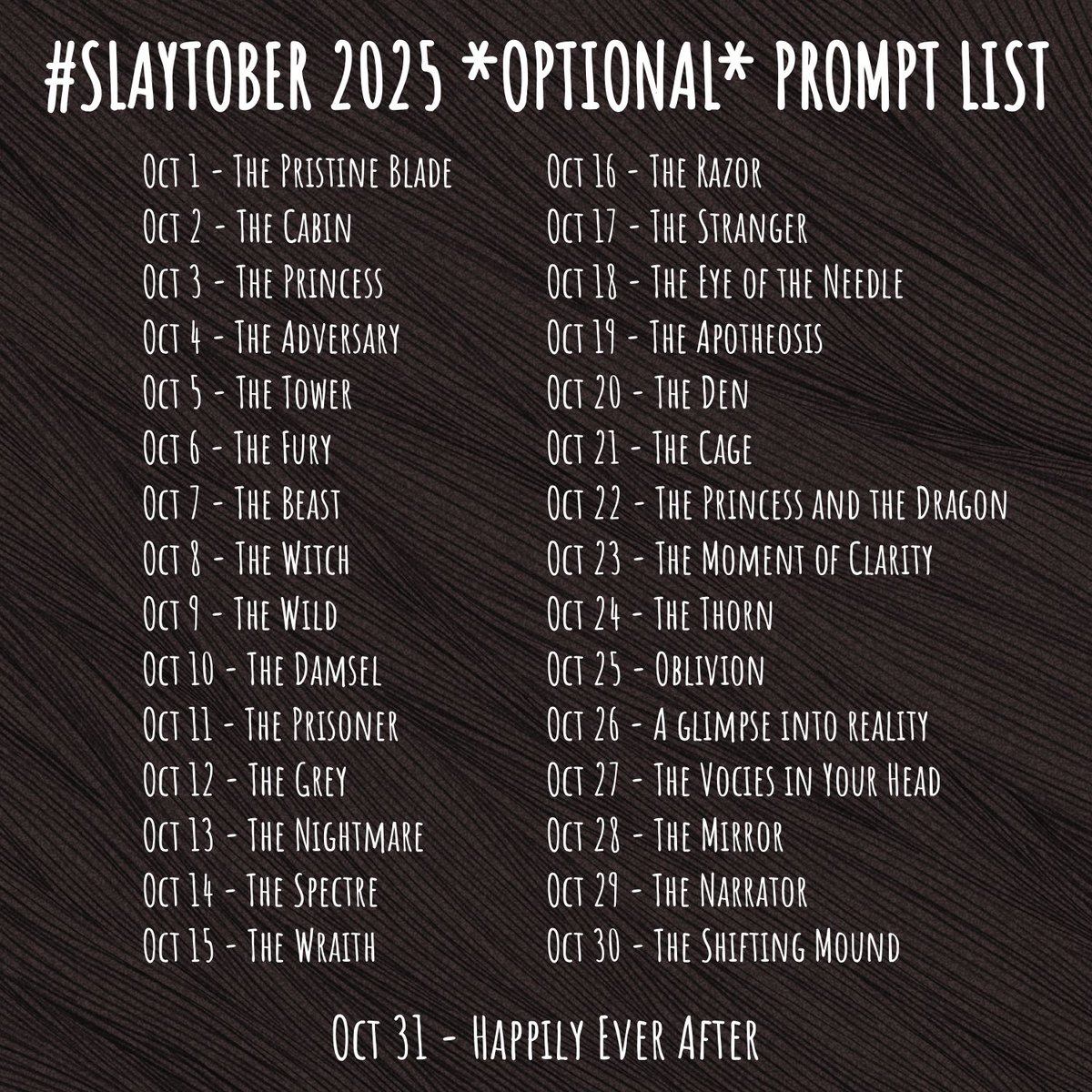 blacktabbygames's tweet image. For those who&apos;d like a prompt list!