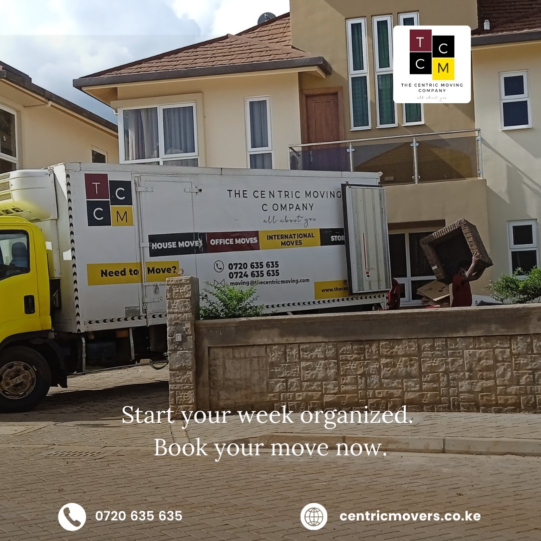 centricmoving's tweet image. Start your week the right way, organized, stress-free, and on time.
Book your move with Centric Movers today and let us handle the heavy lifting.

#CentricMovers #WeMoveYouSettle #NewWeekNewMove #StressFreeMove #ProfessionalMovers #NairobiMoves #MovingMadeEasy