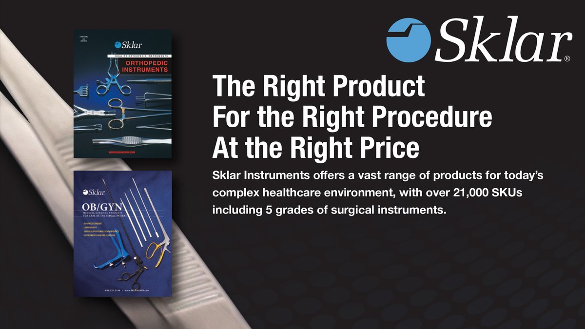 SklarSurgical's tweet image. From Arthroscopy to Ophthalmology, Sklar’s breadth of line covers every specialty. 21,000+ SKUs, 5 grades, one trusted source. #HealthcareSolutions #SklarInstruments