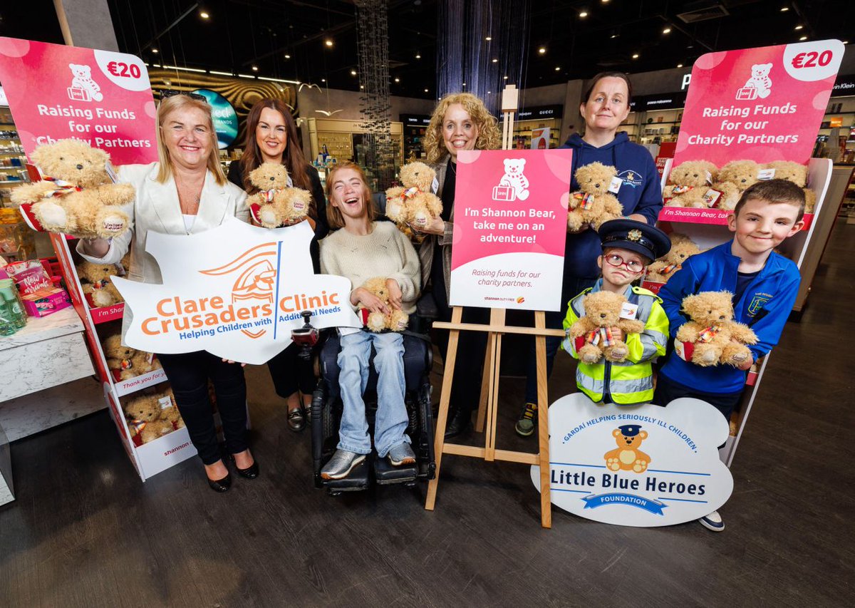 🐻 Shannon Bear Lands at <a href="/ShannonAirport/">Shannon Airport</a> to Support Children’s Charities

Meet Shannon Bear - a limited-edition, cuddly companion who’s here for a very special cause. All proceeds from Shannon Bear will go towards our 2025 charity partners: <a href="/clare_crusaders/">Clare Crusaders</a> and Little Blue