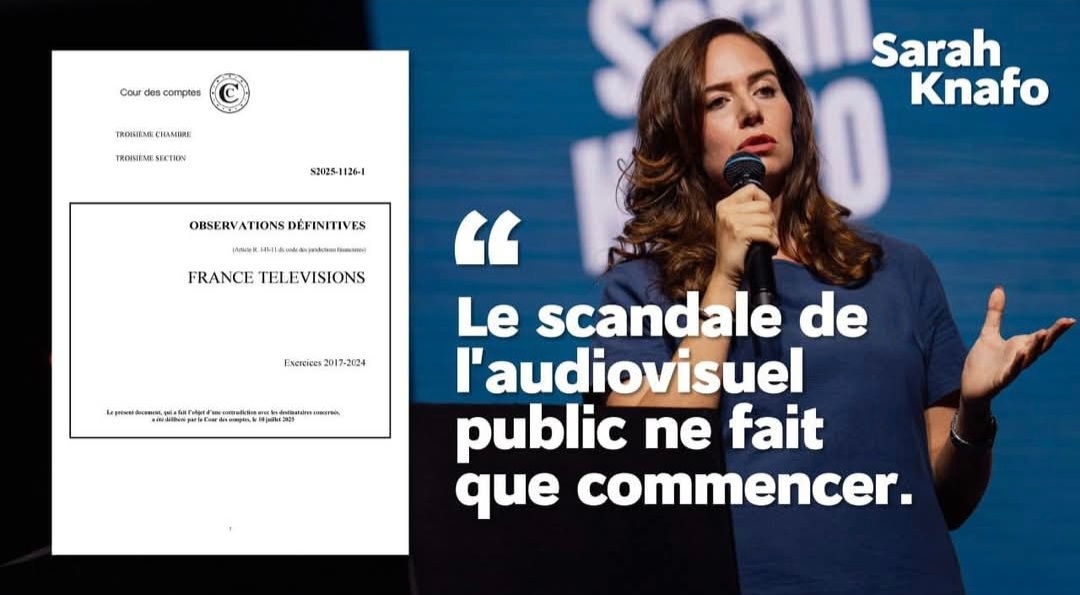 +++ Reconquête !
<a href="/Reconquete_off/">RECONQUÊTE !</a>  <a href="/knafo_sarah/">Sarah Knafo</a> 

🚨Ce matin, les comptes catastrophiques de France Télévisions sont mis à nu. 

Il y a quelques jours à peine, en pleine polémique sur les complots de l’audiovisuel public avec le Parti socialiste, la présidente Delphine Ernotte