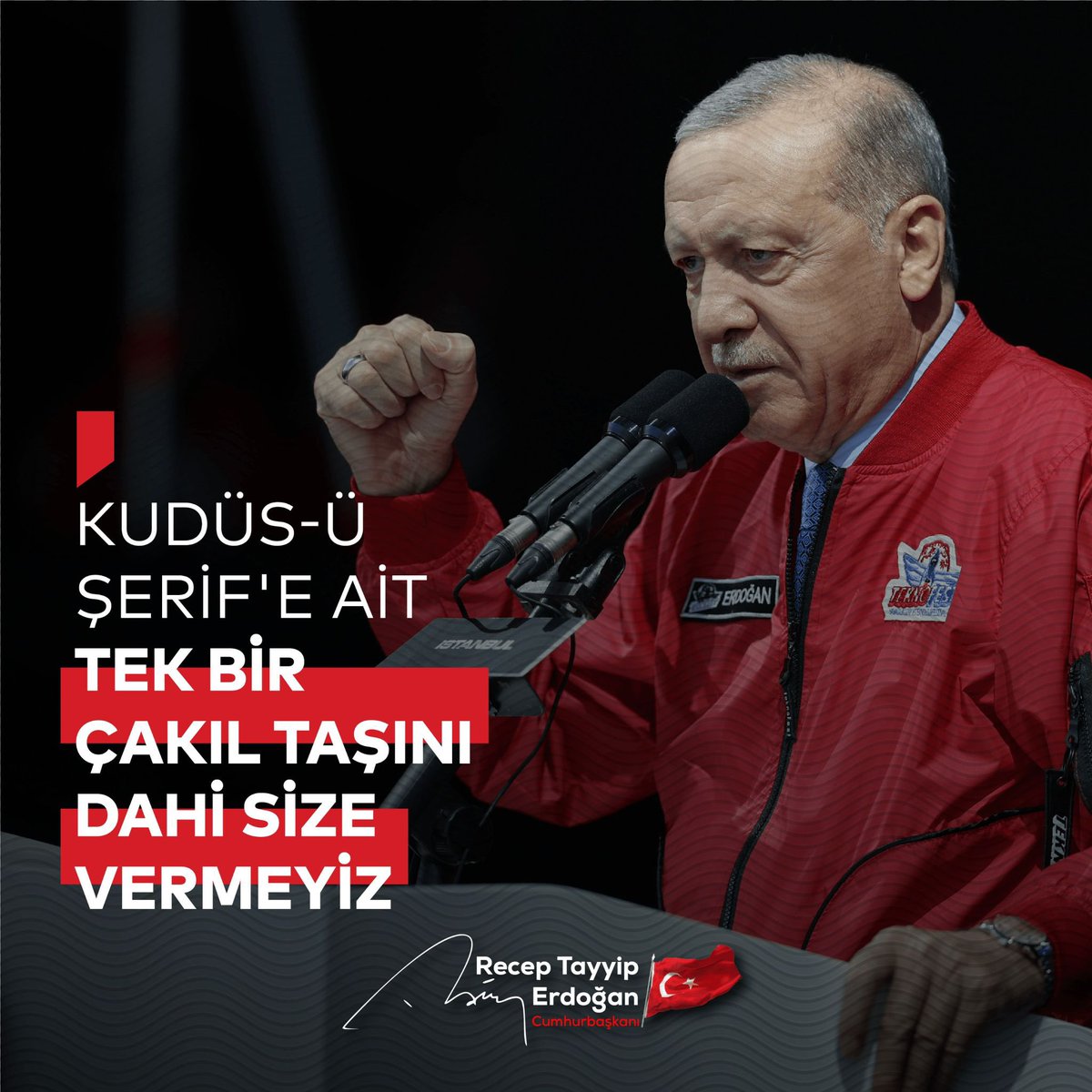 Bu dik duruş, mazlumların umudu, zalimlerin korkusu.

#PalestinesVoiceErdogan
