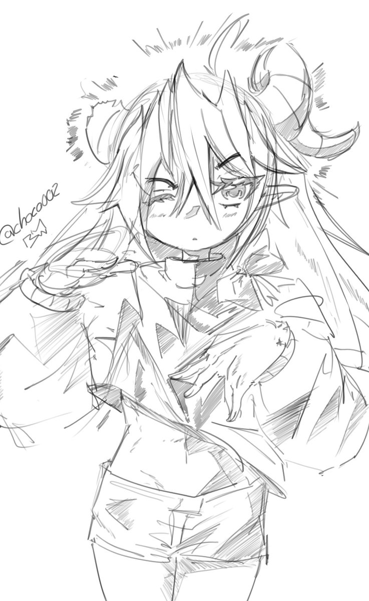 Choco002M's tweet photo. My oc dragon / human form V.4 WiP
 #artmoots #ocart #sketch https://t.co/U424IljZd3