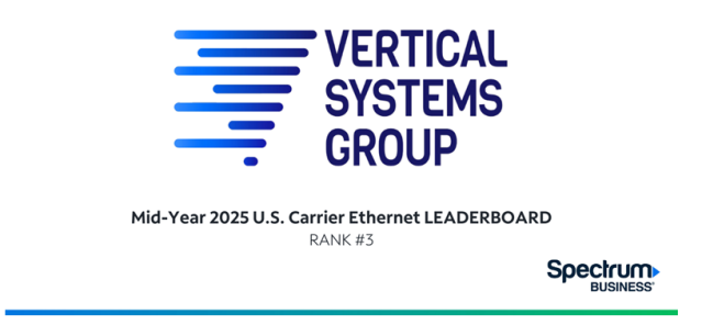 SuzyTransformer's tweet photo. Great to see Spectrum Business retain a top-3 ranking on the Vertical Systems Group Mid-2025 U.S. Carrier Ethernet LEADERBOARD. This marks our seventh consecutive year of recognition as a leading provider in this category. It's exciting work helping clients face new... #SEemp https://t.co/V0DSCnAswJ