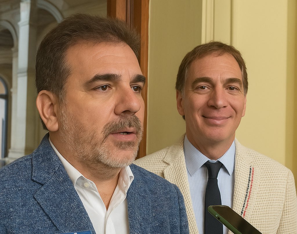 Ritondo y Santilli, el simpático dúo Trapo &amp; Rejilla, explican que Milei está renegociando la deuda que tomaron “otros gobiernos”. Magia pura.