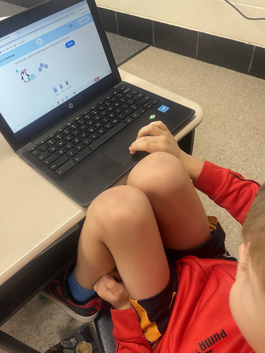 Love seeing my these tech engaged lessons in math! Second graders are learning about money and are showing coin conditions to “buy” their friends items. #wtetowerup