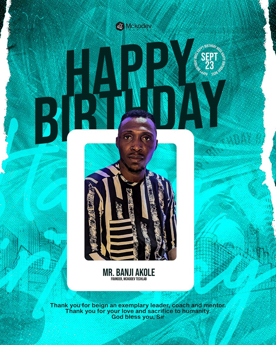 mckodev's tweet image. Today we celebrate the visionary behind Mckodev! Happy Birthday to our amazing CEO. Thank you for inspiring us every day with your leadership, innovation, and drive. Wishing you more wins, success, and happiness ahead
#HappyBirthdayCEO #Mckodev #TechLeader #Visionary #TeamMckodev