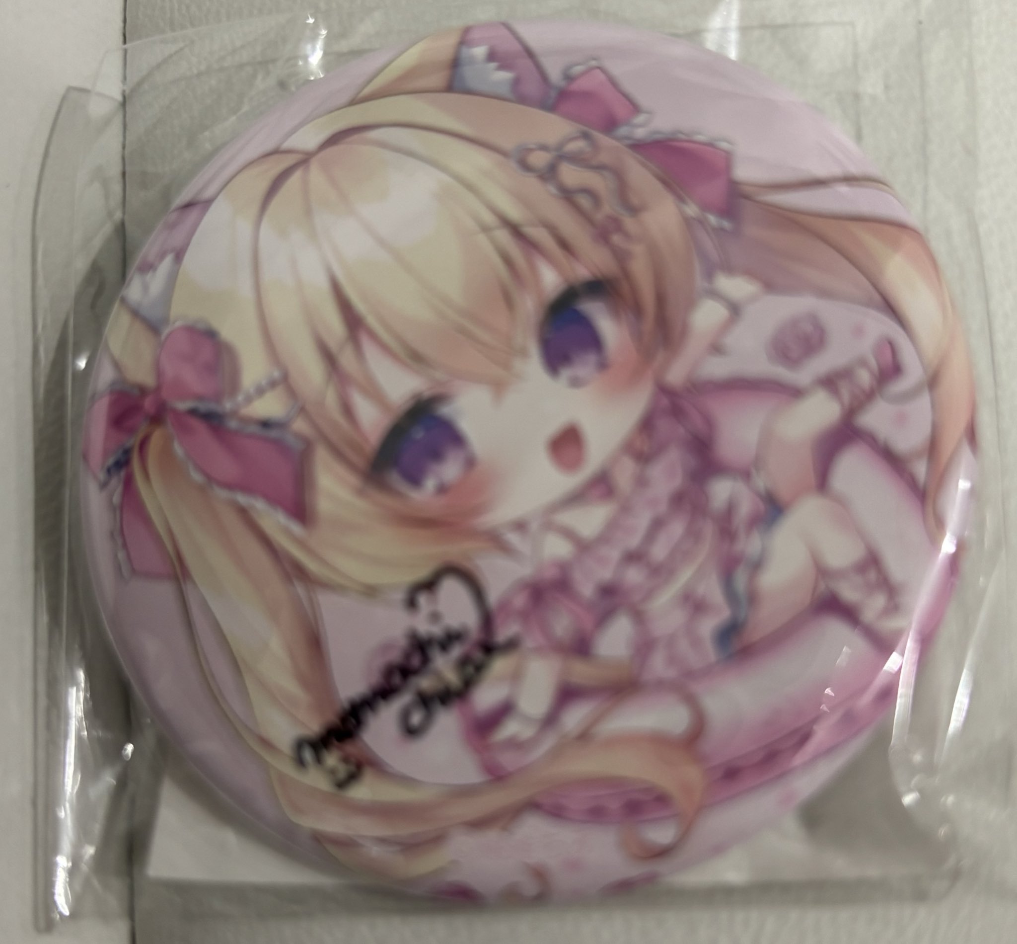むにんしき先生　妹　缶バッジ　ブレンドリームパーク　ガチャガチャ　直筆サイン入り むにんしき先生 妹 缶バッジ ブレンドリームパーク ガチャガチャ