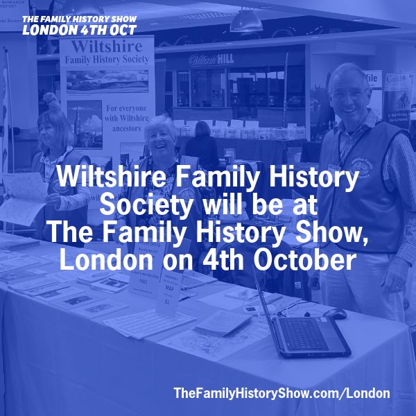 Wiltshire Family History Society will be at The Family History Show, London 2025 on 4th October 2025 #FamilyHistoryShow thefamilyhistoryshow.com/london/ #genealogy #familyhistory