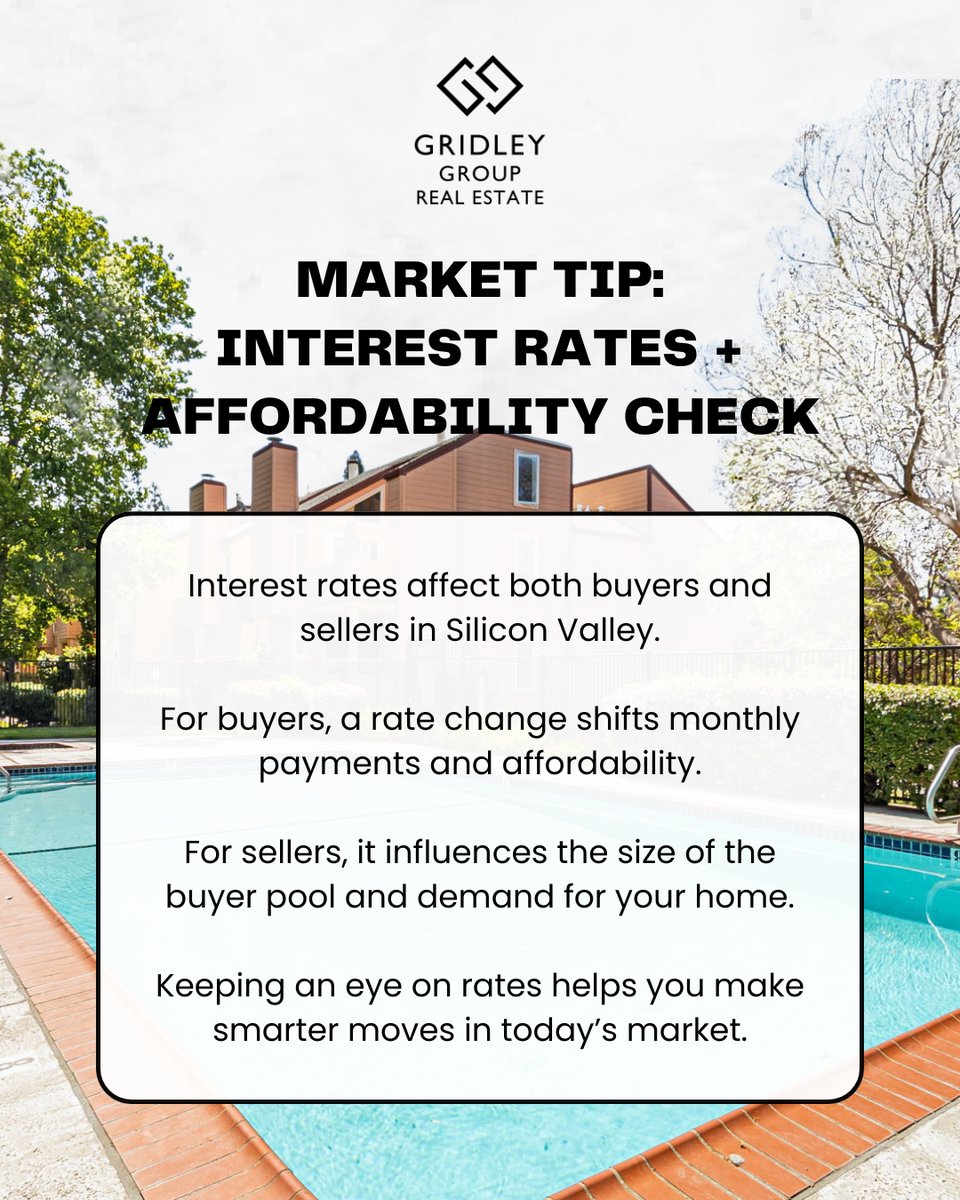 LRGridley's tweet image. Interest rates play a huge role in what buyers can afford, and what sellers can expect. Even a small change can make a big difference in monthly payments.

Have questions about what today’s rates mean for you? Let’s talk strategy.

#GridleyGroup #Real #REALTOR®️ #DRE01349340