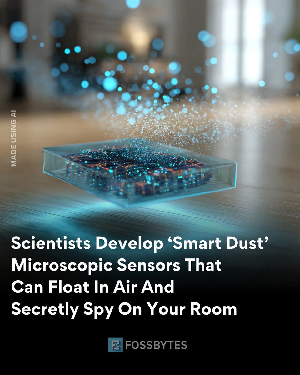 CyberpunkTTRPG's tweet image. Scientists Develop Smart Dust Microscopic Sensors That Can Float In Air And Secretly Spy On Your Room #Surveillance #SmartDust #SpyTech #SpyDust #NanoTech #MicroSensors #Cyberpunk #TTRPG #RPG