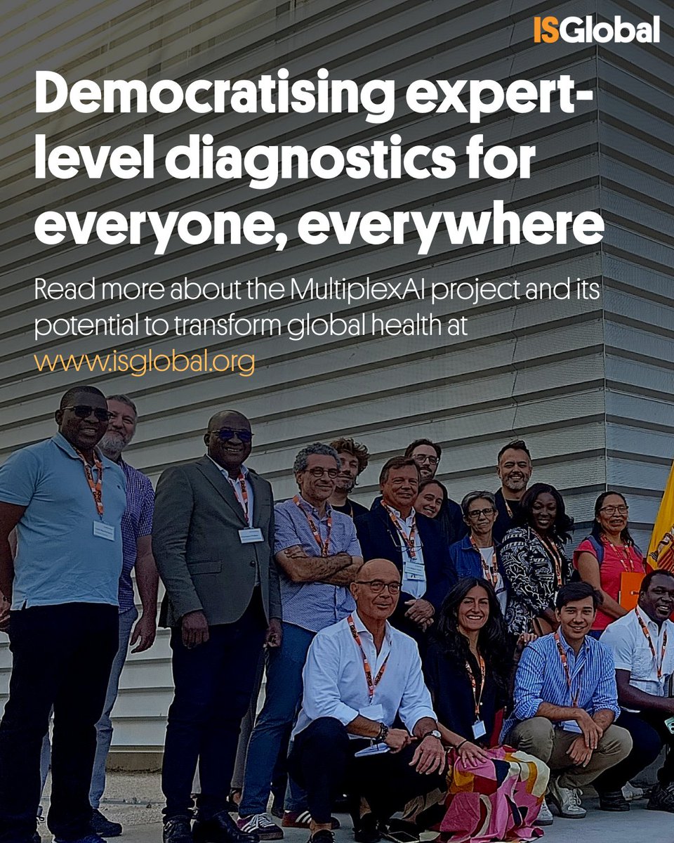 ISGLOBALorg's tweet photo. 🩺🌍 From #malaria to neglected tropical diseases, diagnosis is the first step to better health outcomes.
📱🔬 Coordinated by #ISGlobal, powered by @Spotlab__, and validated in Africa and Europe, #MultiplexAI🤖 shows how #AI innovation can democratise expert-level diagnostics.
Learn more: https://t.co/Zxh7gryU4N
#GlobalHealth #HealthForAll #EndMalaria #BeatNTDs cc @manhica_cism @FundlaCaixa @iCERCA @SaludISCIII