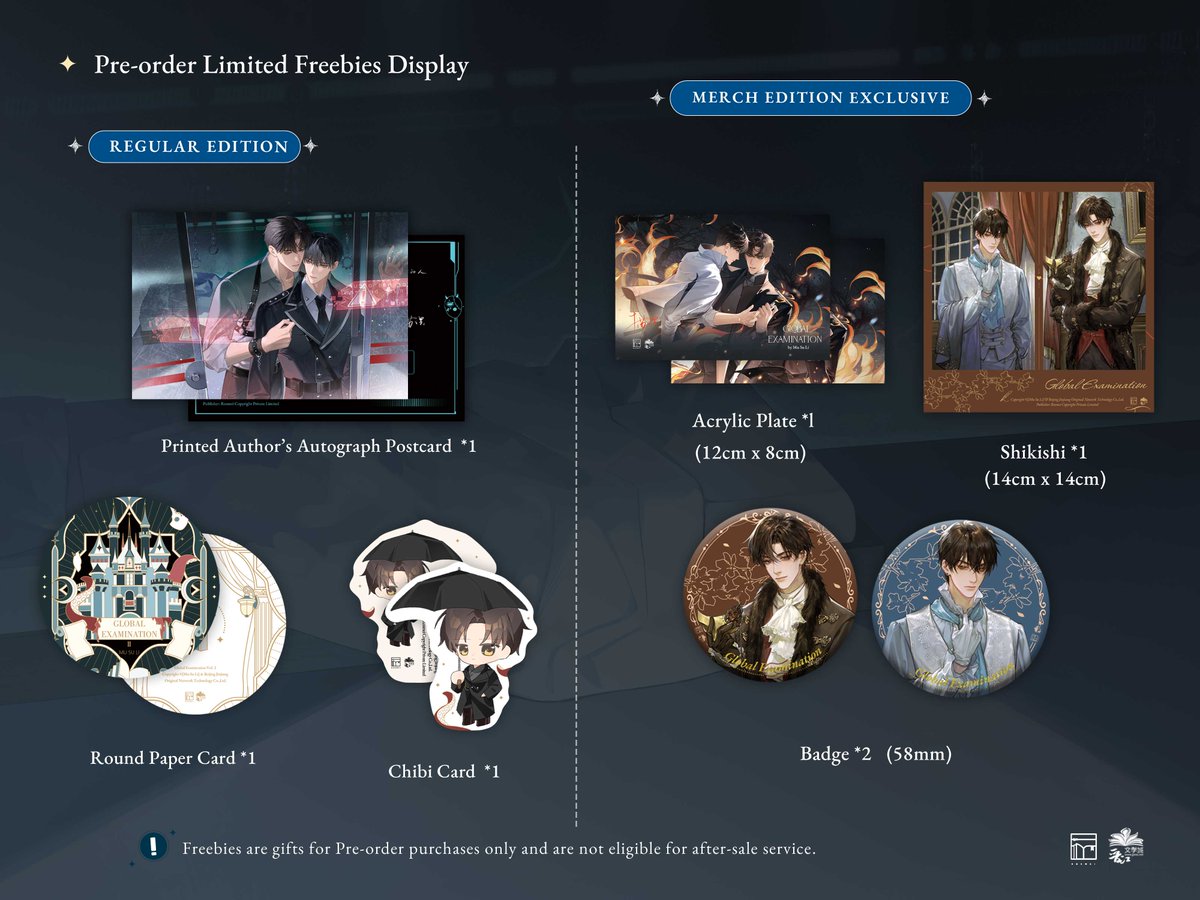Rosmeihey's tweet image. #Rosmeiannouncement #rosmeipreorder
🏰Global Examination Vol. 2 (Pre-order)
⏰Pre-order period: 26/09/2025-20/10/2025
🔗Purchase link:
rosmeihey.top/products/globa…
📚For the synopses:
rosmeihey.top/pages/introduc…
Giveaway Promo：We will draw 1 reader from retweet to gift the Global…
