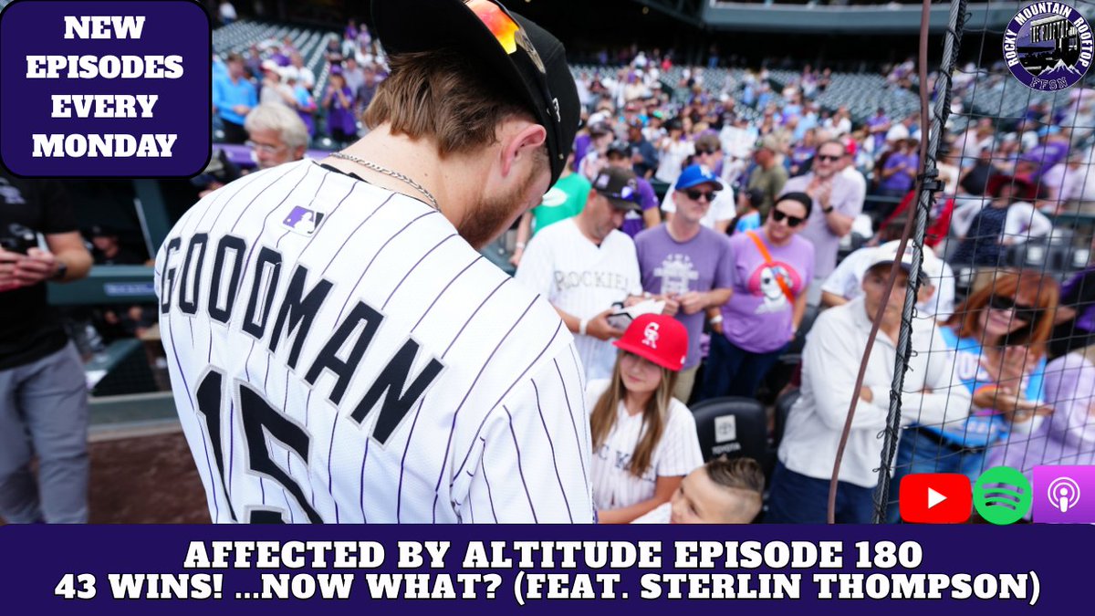 Rocky Mountain Rooftop (@rockymtnrooftop) on Twitter photo The #Rockies avoided history but so what? We also say farewell to Coors Field & welcome Rox prospect Sterlin Thompson to the show! <a href="/FansFirstSN/">Fans First Sports Network</a>
📝 buff.ly/lp216J8
🍎 buff.ly/WnjspSG
🟢 buff.ly/XoMs9Ve
📺 buff.ly/tuzctC6 The #Rockies avoided history but so what? We also say farewell to Coors Field & welcome Rox prospect Sterlin Thompson to the show! <a href="/FansFirstSN/">Fans First Sports Network</a>
📝 buff.ly/lp216J8
🍎 buff.ly/WnjspSG
🟢 buff.ly/XoMs9Ve
📺 buff.ly/tuzctC6