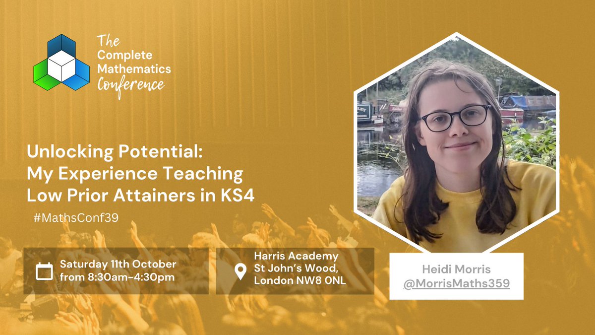 📣 Another #MathsConf39 workshop announcement!

✨ Unlocking Potential: My Experience Teaching Low Prior Attainers in KS4
with Heidi Morris (<a href="/MorrisMaths359/">Miss Morris</a>)

What really helps low prior attainers thrive in KS4 maths? In this workshop, Heidi shares her classroom experiences—what