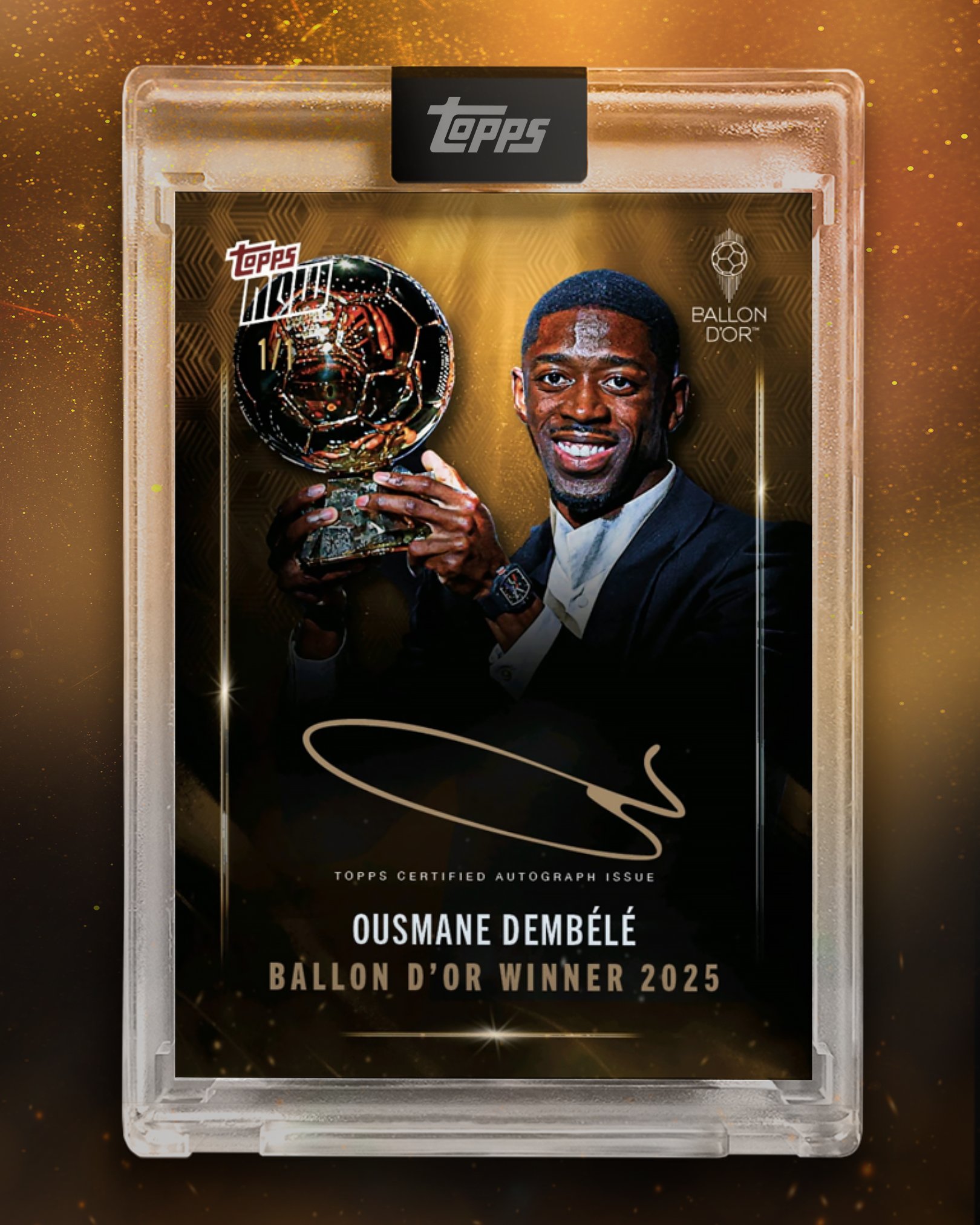 Topps Match Ball Auto デンベレ DEMBELE 直筆サイン OUSMANE DEMBELE Match Ball Auto 2022-23 Topps Chrome Merlin