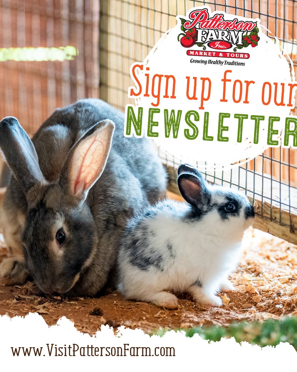 📧 Don’t miss a thing — sign up for our Patterson Farm newsletter! Get the scoop on upcoming events, seasonal specials, and behind-the-scenes farm fun delivered straight to your inbox. Stay connected with all the fall fun! 🍂

Sign up now at visitpattersonfarm.com/about-us/join-….