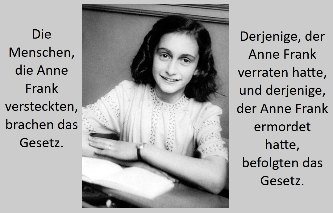 Einfach mal einmal darüber nachdenken.