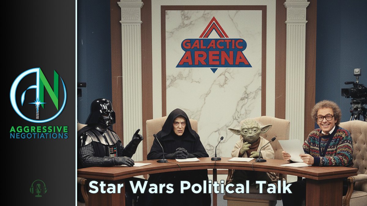 JoinNerdParty's tweet image. New #AggressiveNegotiations!
Issue 409: #StarWars Political Talk.

Did Star Wars have open political talk shows, especially in the age of Empire? @thejedimasters try to figure how free speech really was in galaxy through the ages.

Listen &amp;amp; Share!
bit.ly/anissue409