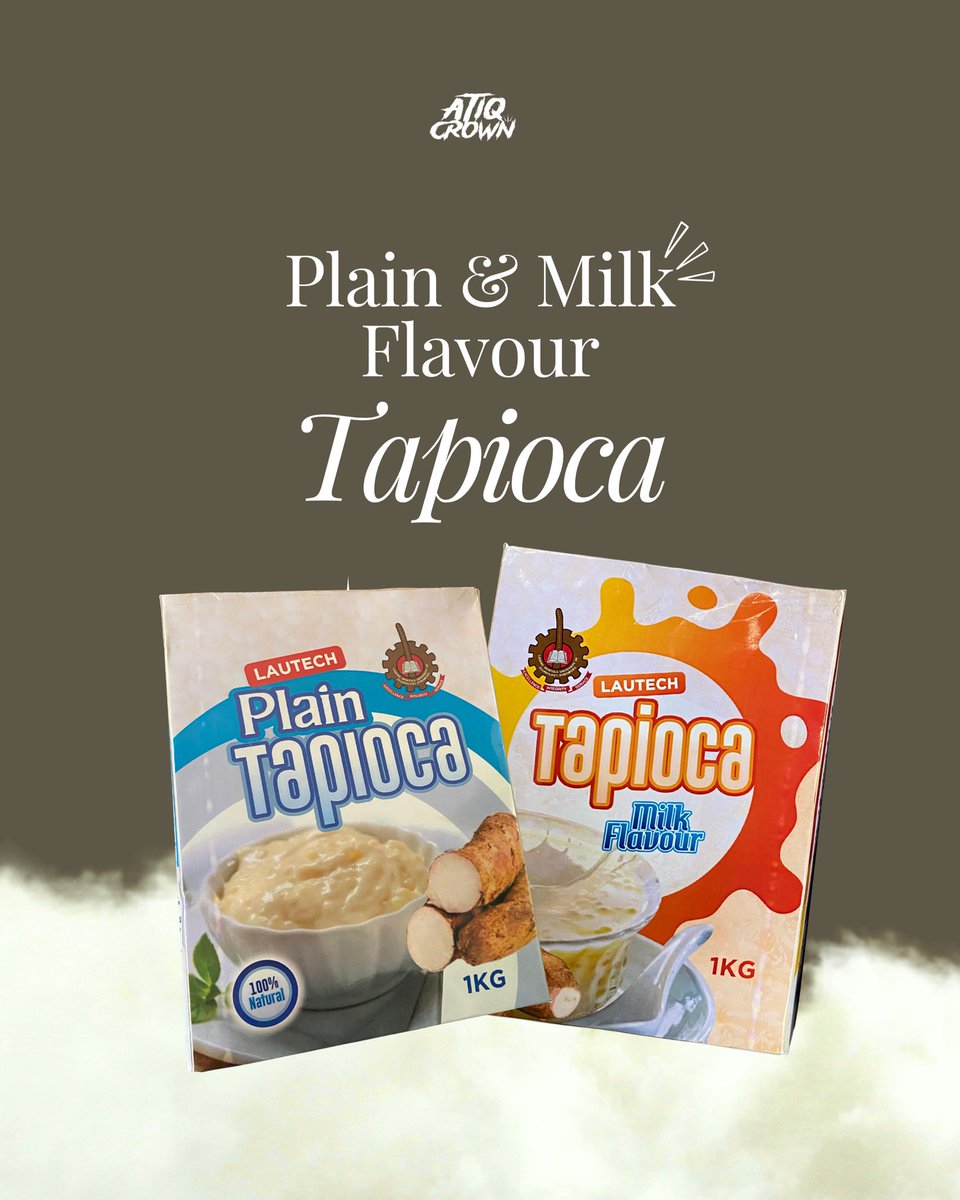 atiqcrown's tweet image. 1/9
LAUTECH Plain &amp;amp; Milk-Flavour Tapioca. 
A class project brought to life by a passionate group from the Class of ’25. Let’s Goooo!👇🧵

#tapioca #cassava #LAUTECH #foodproduction 
@lautechofficial