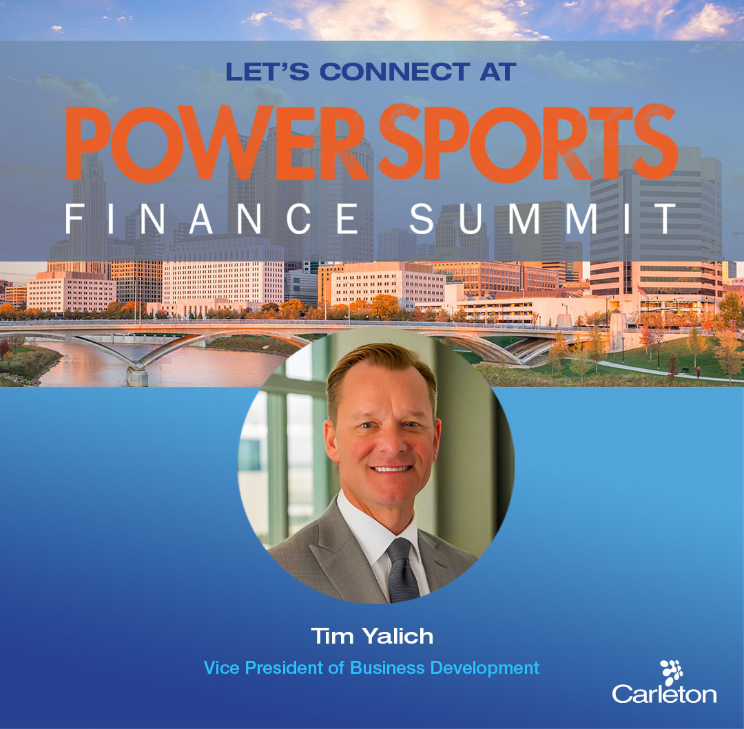 CarletonInc's tweet photo. The Powersports Finance Summit has kicked off in Columbus, OH! We're excited to have Tim Yalich representing our team and sharing the value Carleton brings to the #powersports industry.
Tim would love to connect!
#PSFS25 #PaymentCalculation #DigitalLending #LendingCompliance https://t.co/vclr4DH1Wz