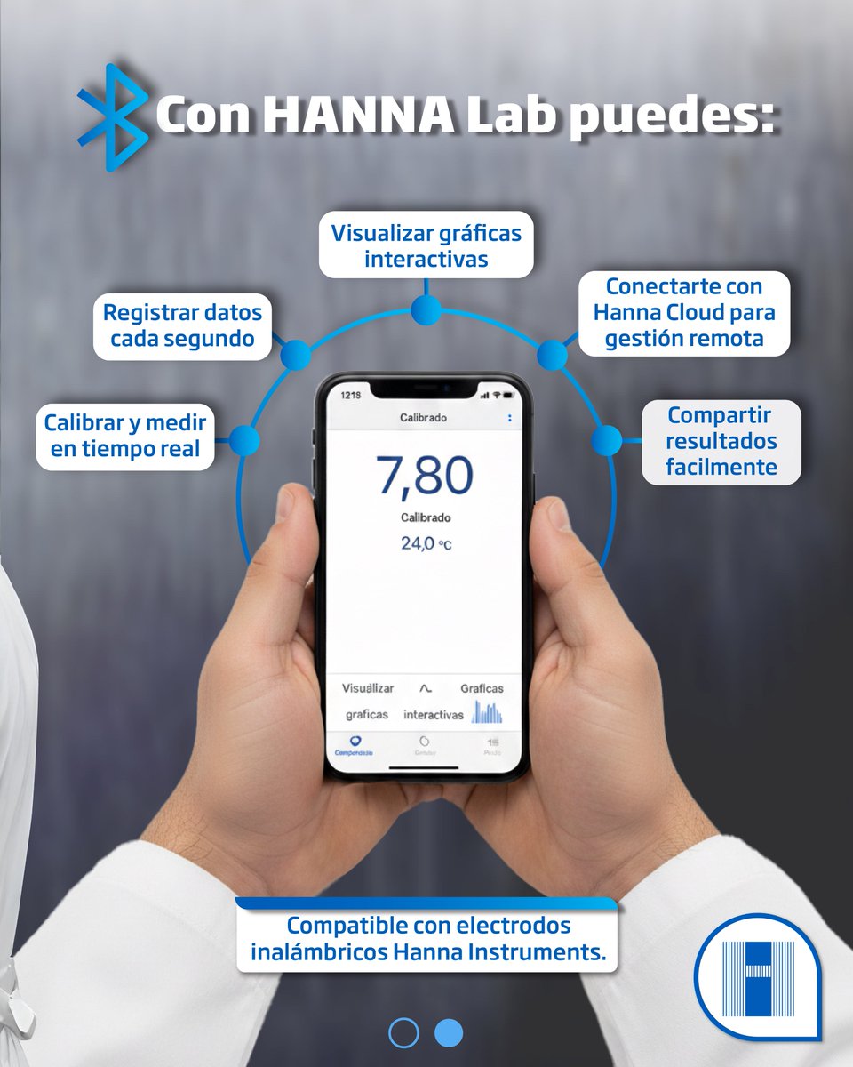 HannaEcuador's tweet image. 🔬 ¡𝐃𝐄𝐒𝐂𝐀𝐑𝐆𝐀 𝐇𝐀𝐍𝐍𝐀 𝐋𝐀𝐁 𝐀𝐏𝐏! 𝐲 𝐜𝐨𝐧𝐯𝐢𝐞𝐫𝐭𝐞 𝐭𝐮 𝐬𝐦𝐚𝐫𝐭𝐩𝐡𝐨𝐧𝐞 𝐞𝐧 𝐮𝐧 𝐦𝐞𝐝𝐢𝐝𝐨𝐫 𝐩𝐫𝐨𝐟𝐞𝐬𝐢𝐨𝐧𝐚𝐥. Ideal para calibrar, registrar, visualizar, compartir y medir en tiempo real

📱 Disponible para iOS y Android

#HANNAInstruments