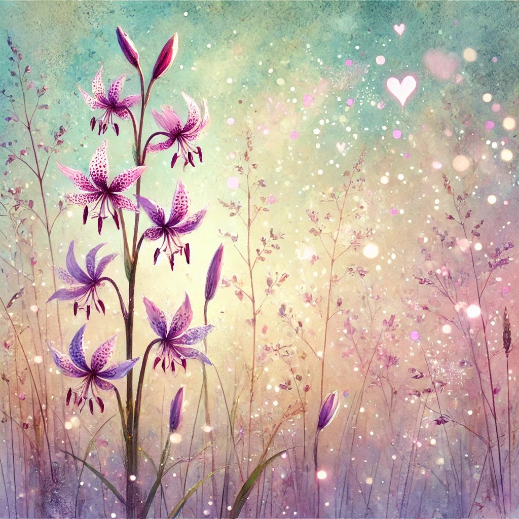 🌱9月24日　お誕生花×ハッピーマネー🌱

本日お誕生日の方、おめでとうございます！

🌸本日のお誕生花は「ホトトギス」
🌿花言葉は「永遠にあなたのもの」「秘めた意志」
＊＊＊

紫の斑点模様が美しいホトトギスは、秋の山野でひっそりと咲きます。