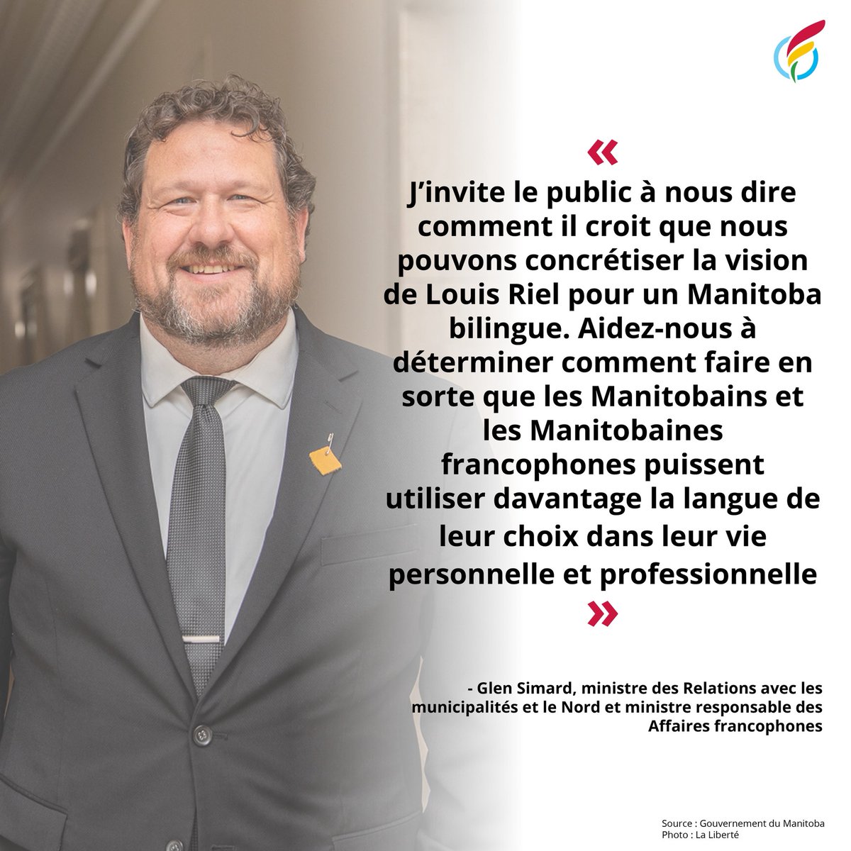 SocieteFM's tweet photo. La province a besoin de vous pour devenir véritablement bilingue! Le ministre @glenesimard encourage la participation de chacun.e! Ensemble, construisons l'avenir de la francophonie!
Participez aux consultations publiques. Votre voix compte !
👉 https://t.co/BXm0C9XChD
#frMB https://t.co/gRAEQ1sB9g