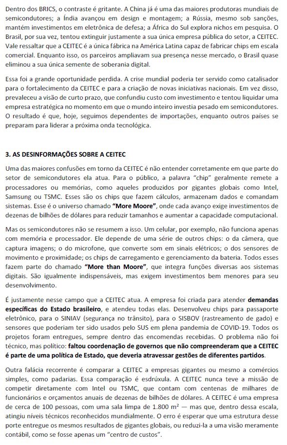 acceitec's tweet photo. ATAQUE À NOSSA SOBERANIA
🚨
Enquanto o mundo corre para fortalecer sua produção de chips, no Brasil tramita o PDL 397/2023, que tenta colocar a CEITEC novamente em liquidação — nossa única fábrica de semicondutores.
https://t.co/N9yYXI7Ink https://t.co/IRfiNyPUsz