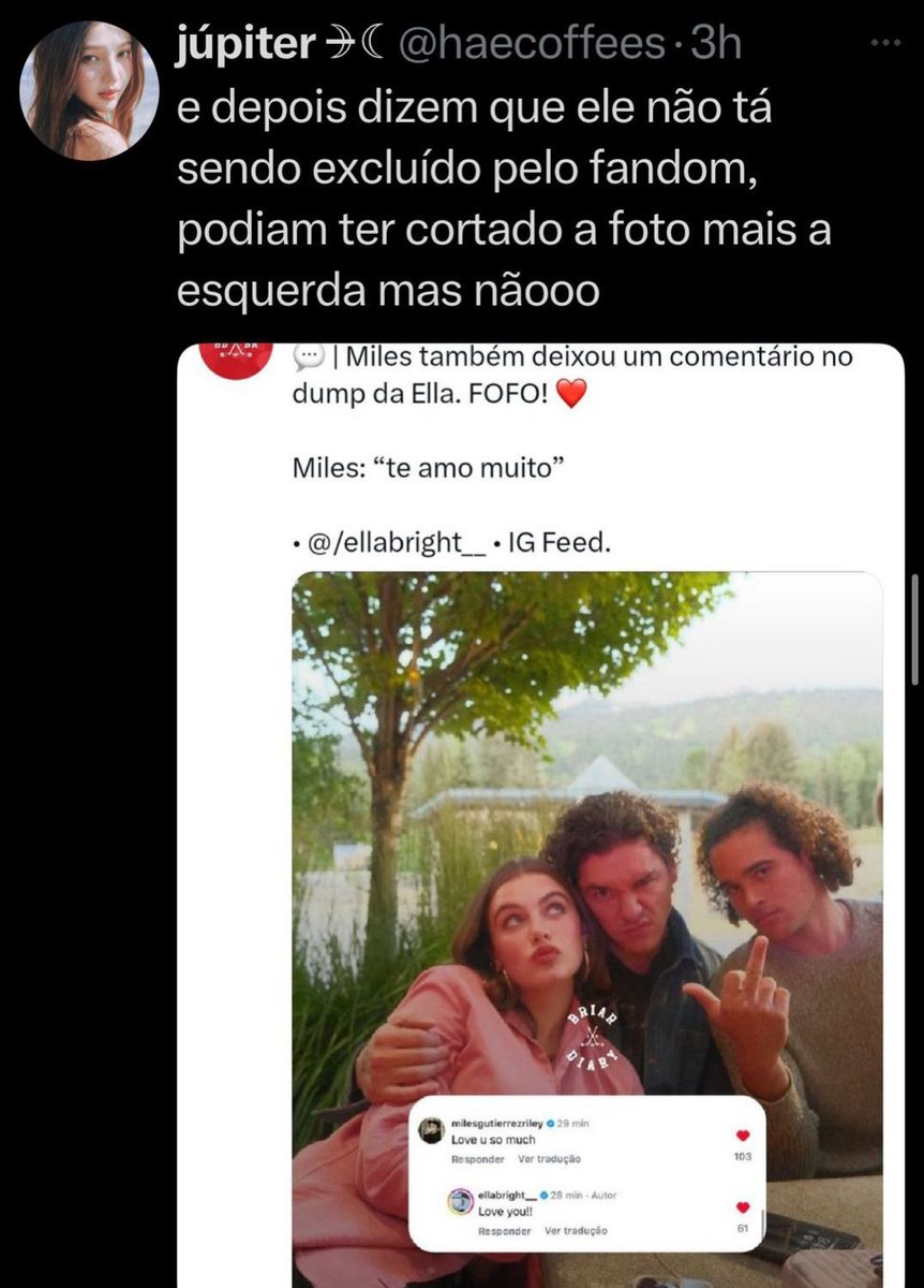 🔗 Nota de Esclarecimento:

Nosso objetivo sempre foi e sempre será apoiar todo o elenco de Off Campus. Quem acompanha o perfil sabe que estamos constantemente reforçando carinho, respeito e admiração por cada um dos atores, sem exceção. E sempre interagindo de uma forma leve e