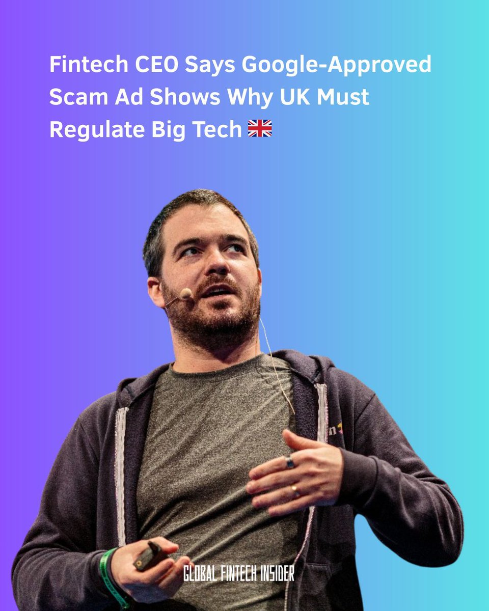 The CEO of UK banking platform <a href="/griffinbank/">Griffin</a> says his company’s run-in with a Google-approved scam ad shows why Britain’s fintech sector is demanding urgent regulation of big tech.

David Jarvis (pictured below) revealed that an employee fell victim to a phishing scam after