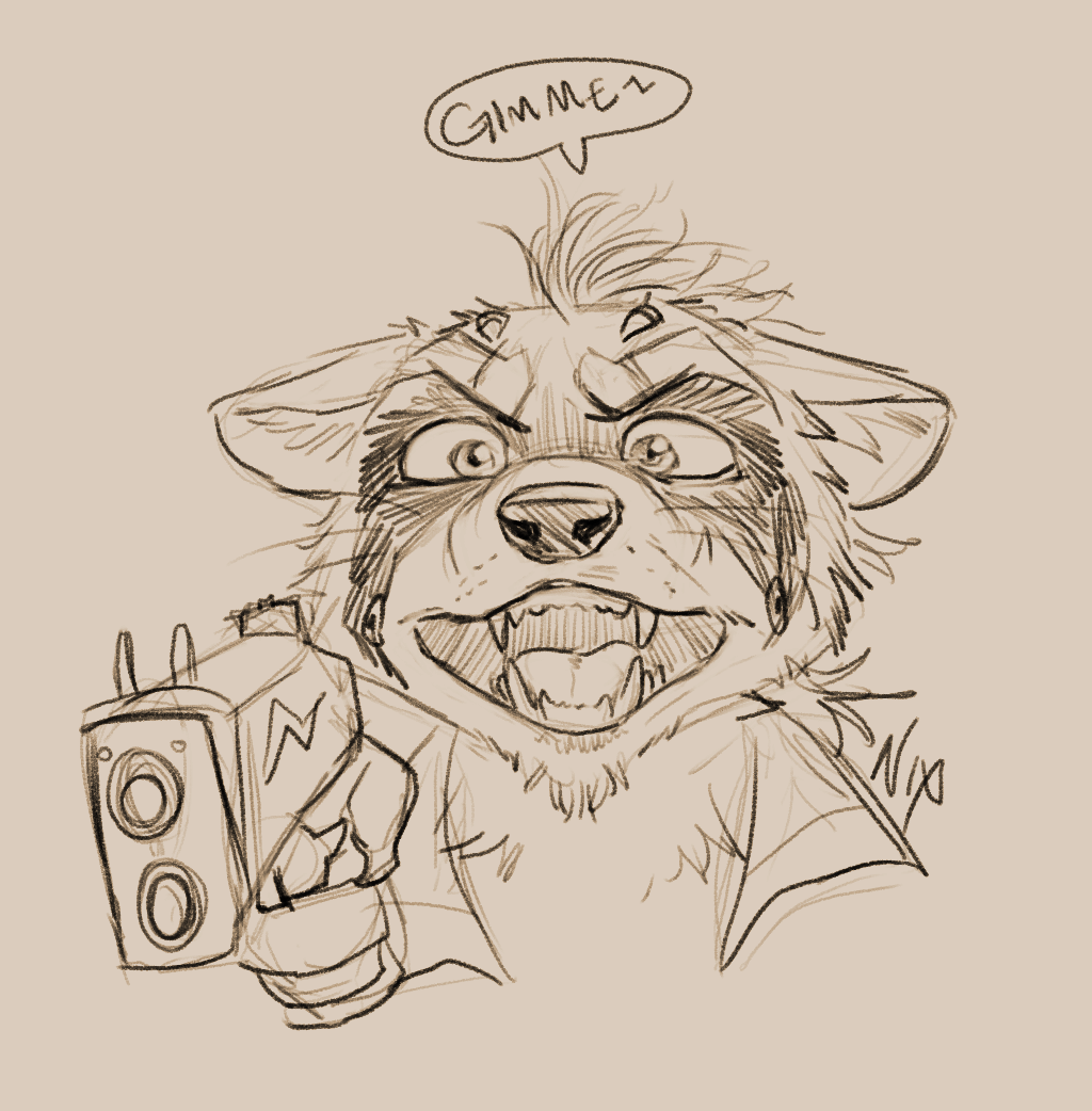 "We Got Plenty"

Quickie before work- Rocket demands attention.