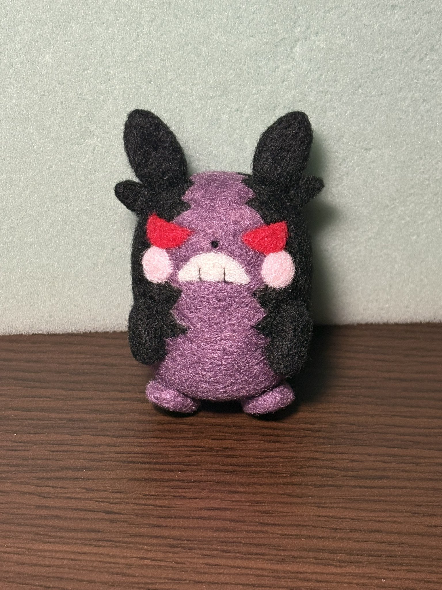 【まこペコ】 羊毛フェルト まこペコ様 羊毛フェルト 鬼のもこもこくまさんと福豆のウォール