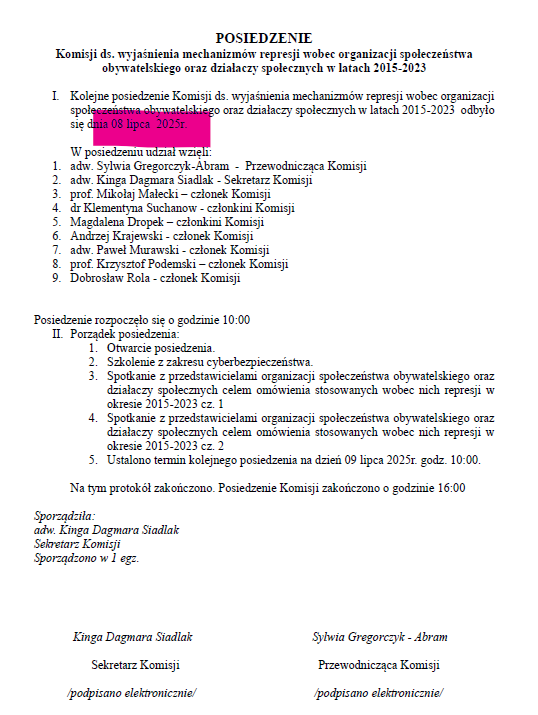 🔥🔍🔟punktów w zakresie "działania" tzw. Komisji Grzegorczyk-Abram przy <a href="/MS_GOV_PL/">Min. Sprawiedliwości</a>:🔍🔥

1️⃣ Komisja została powołana do życia w dniu 10 kwietnia 2025 r.🔥👉❌

2️⃣ Pierwsze posiedzenie odbyło się dopiero po miesiącu, tj. w dniu 5 maja 2025 r.❗

3️⃣ Pozyskane przeze mnie protokoły