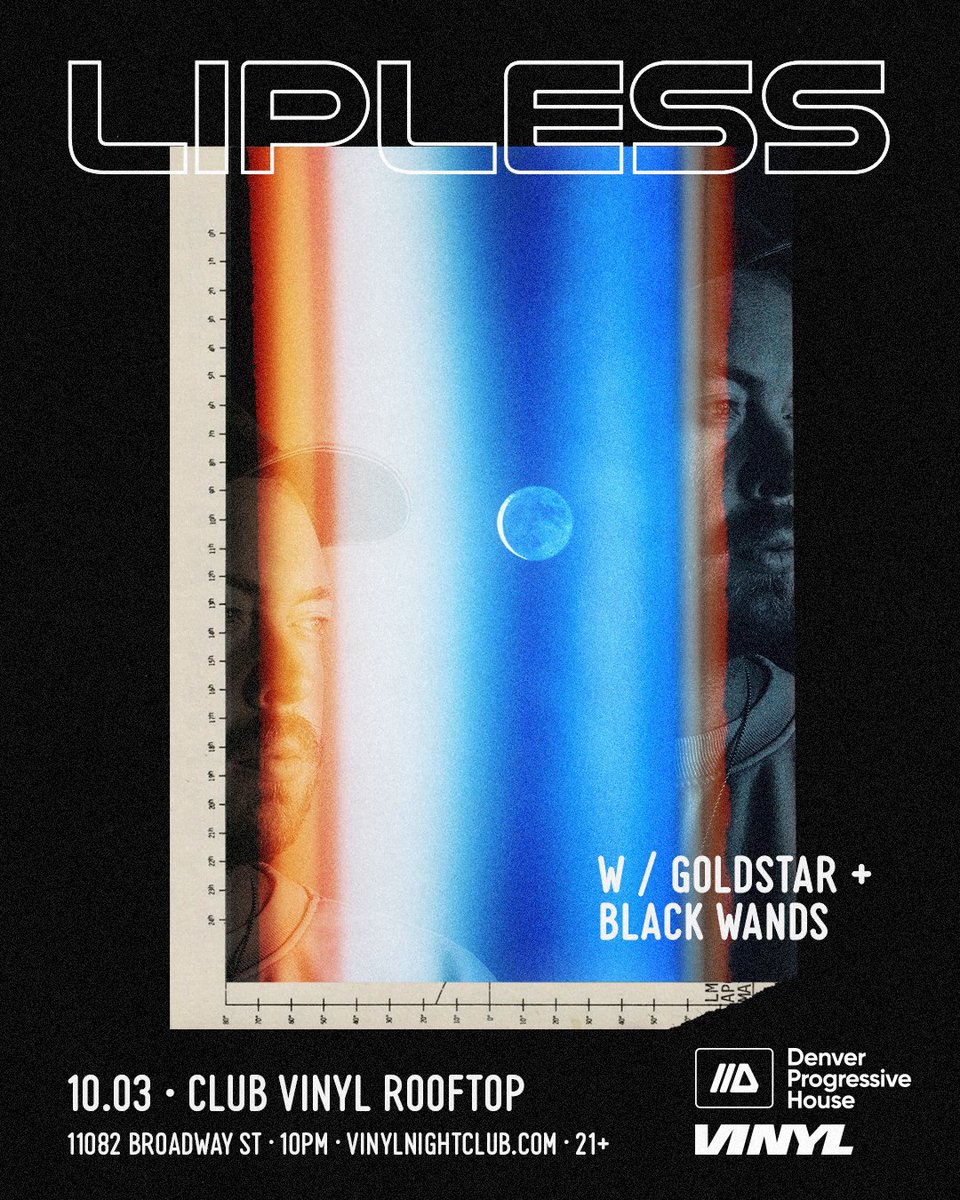 Grammy nominated producer <a href="/LiplessMusic/">Lipless</a>  turns Denver into a house haven with his signature deep, melodic house sound. 💋

Don’t worry! We saved a spot for you on Friday, 10/3.

Tix → vinylnightclub.com/lipless