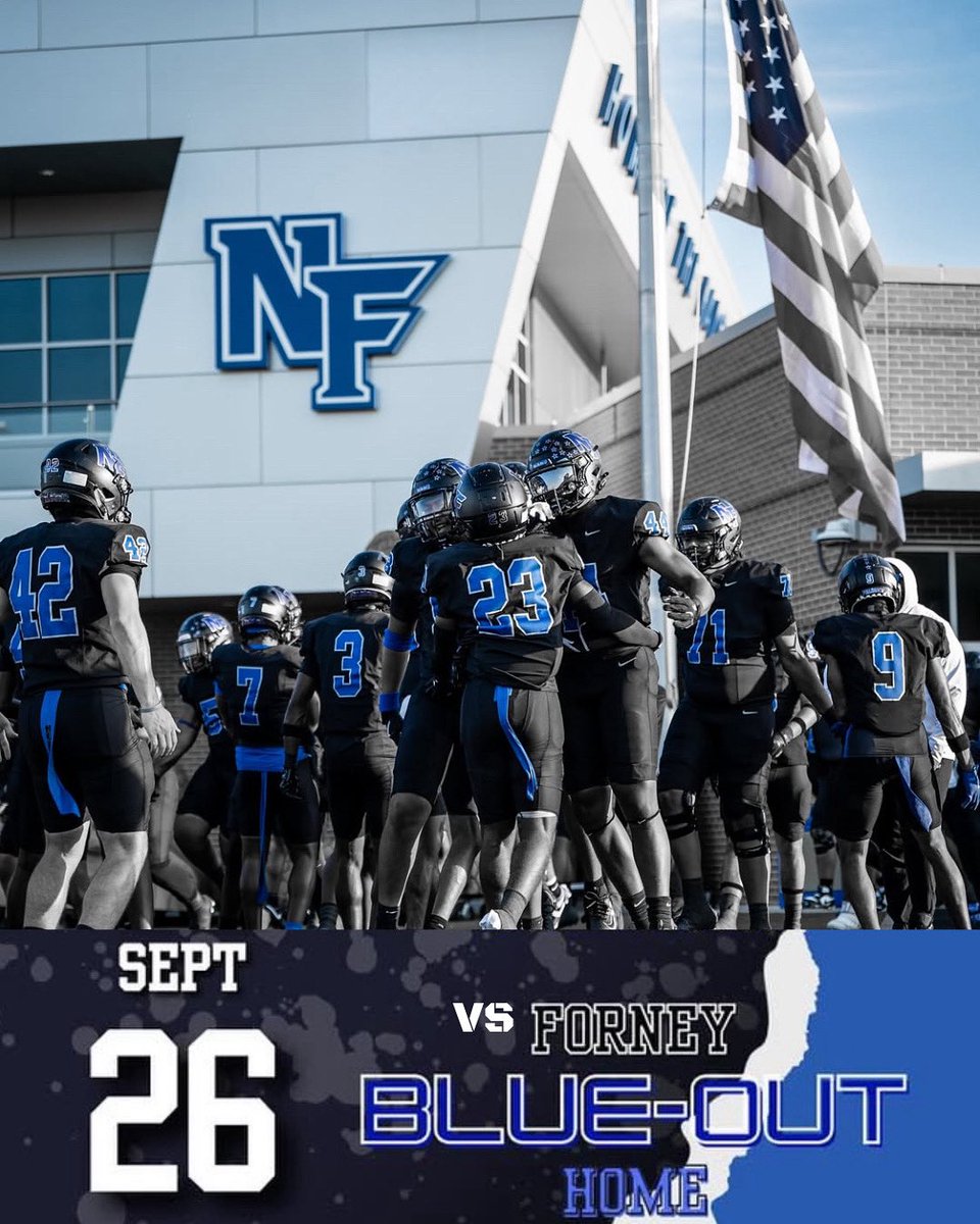 IT’S A BLUE OUT!!!!
SHOW UP! 
PACK THE STANDS!🏈
BE LOUD! 
Friday’s game will SELL OUT
 v Forney. 
Friday, September 26th at 7:30 PM

Better Life Stadium
6170 Falcon Way Forney, TX 75126

events.hometownticketing.com/boxoffice/forn…

****PRE-SALE PRICES VALID UNTIL FRIDAY 11:59 AM***

#WAWG