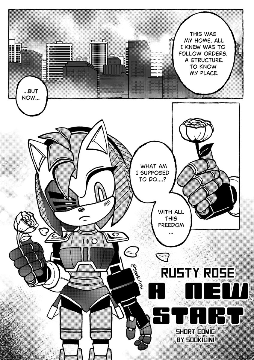(1/3 Rusty Rose mini comic 
#sonicprime #amyrose