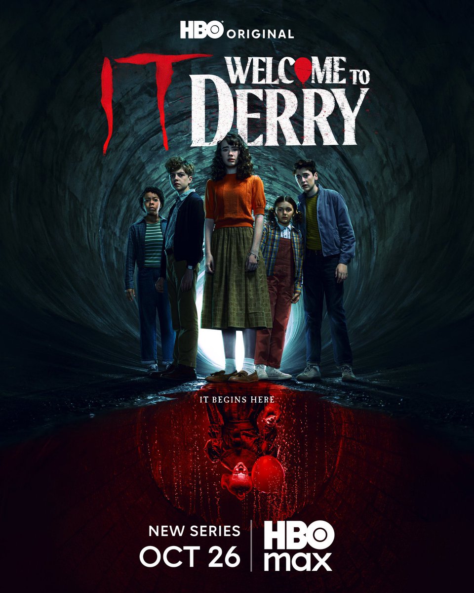 Divzdl's tweet photo. Posters officials séa nueva serie de #HBOMax IT WELCOME TO DERRY🔥🫶🏻 el trailer ya está disponible! 
#hbo #HBOMax #horror #it #Halloween #viral @StreamMaxLA @HBO https://t.co/lkvGc3LjOA