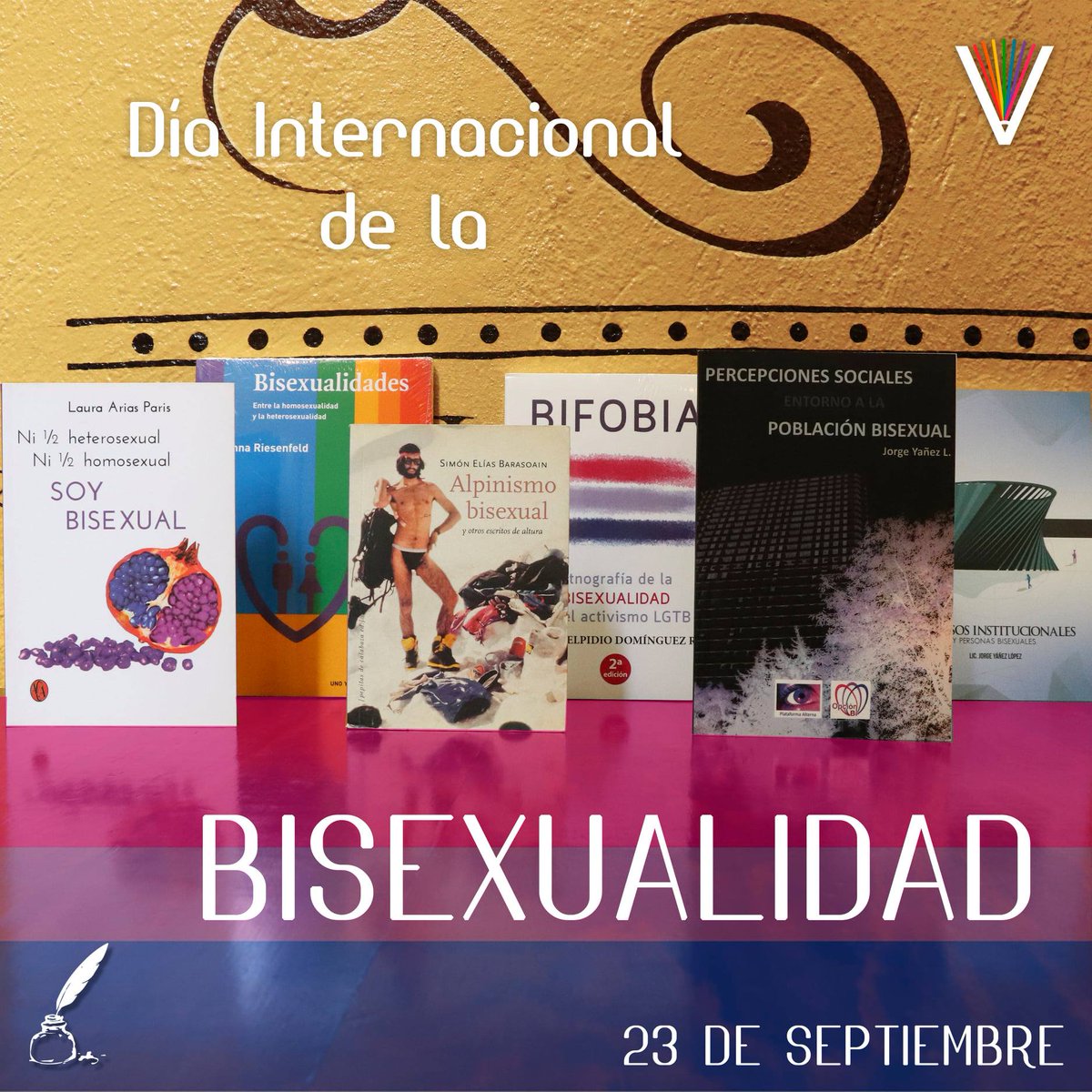 SomosVocesMX's tweet photo. Hoy 23 de septiembre, #SomosVoces conmemora el Día Internacional de la Bisexualidad.
Descubre en nuestro sitio web todos los libros sobre la #bisexualidad que hay para ti: https://t.co/BllpWnX6pg
#BisexualIsBeautiful 💗💜🤍💙 https://t.co/VbQBFktAlB