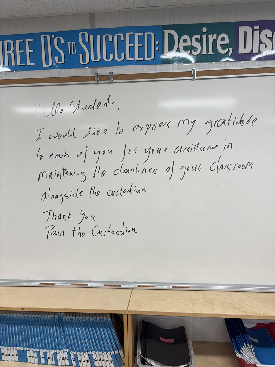 Love seeing our students demonstrate their respect for others by working to keep our school and classrooms clean. Also love when they are recognized for their hard work by our custodial staff. Keep up the great work Mrs. Nissans Grade 5’s!! #Lionshave❤️