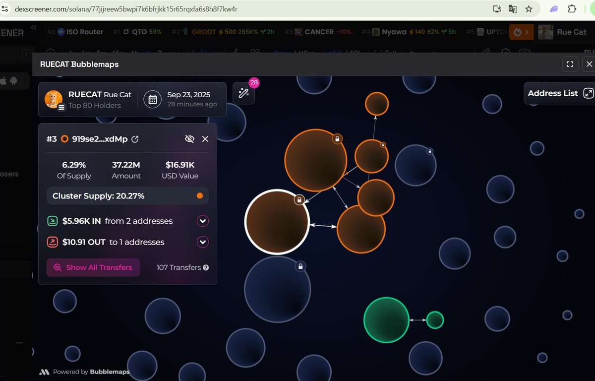 $RUECAT Surprise Burn of 6% of Supply Tomorrow + PRIZE 🙀🔥🔥🔥

Tomorrow, in celebration of another great piece of news, we'll be burning another Bubble Wallet, meaning another 37.21 million RUECAT Tokens will be burned forever!
Wallet Prize 2024:
solscan.io/account/919se2…

Burn
