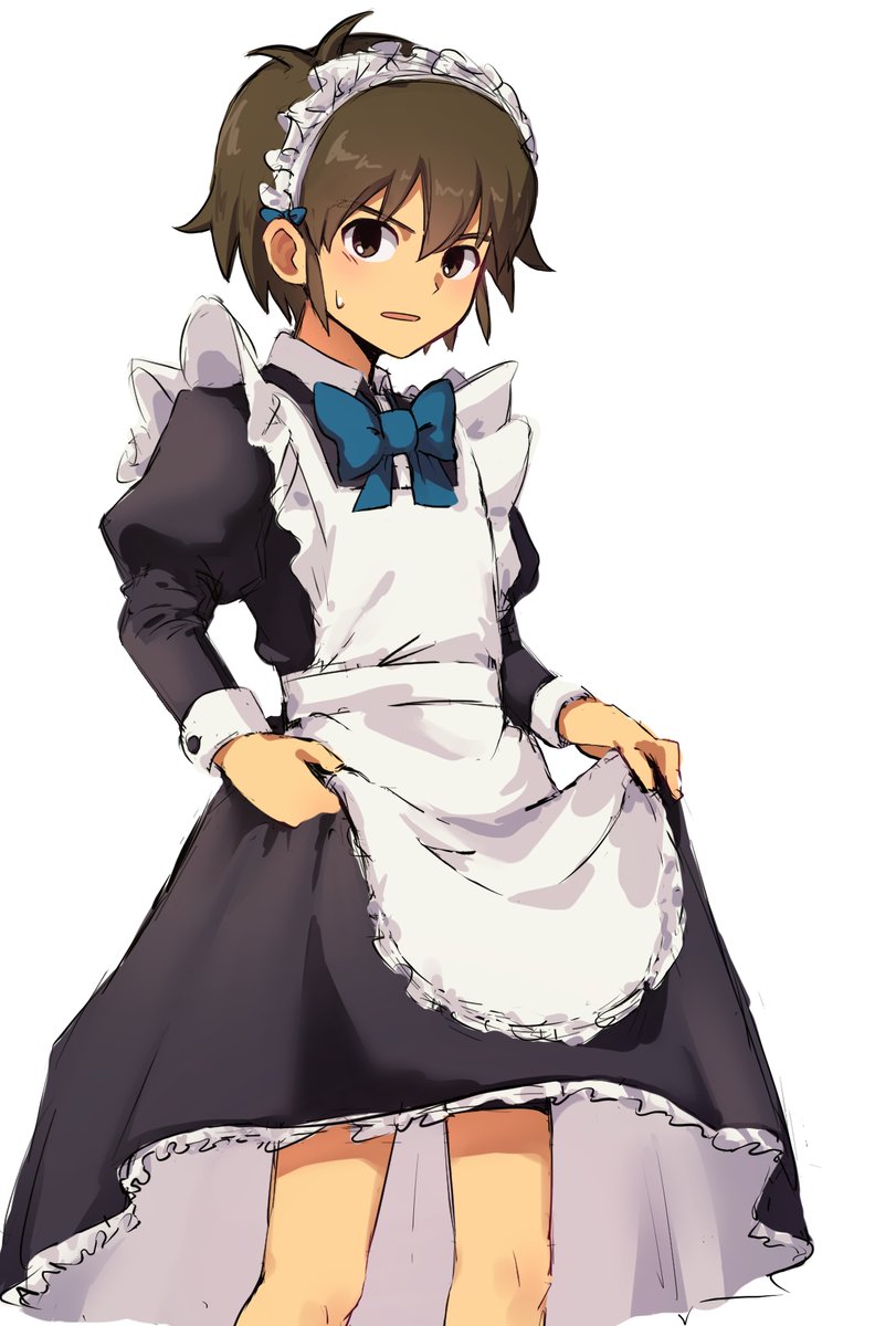 ようやく半田にメイド着せれた