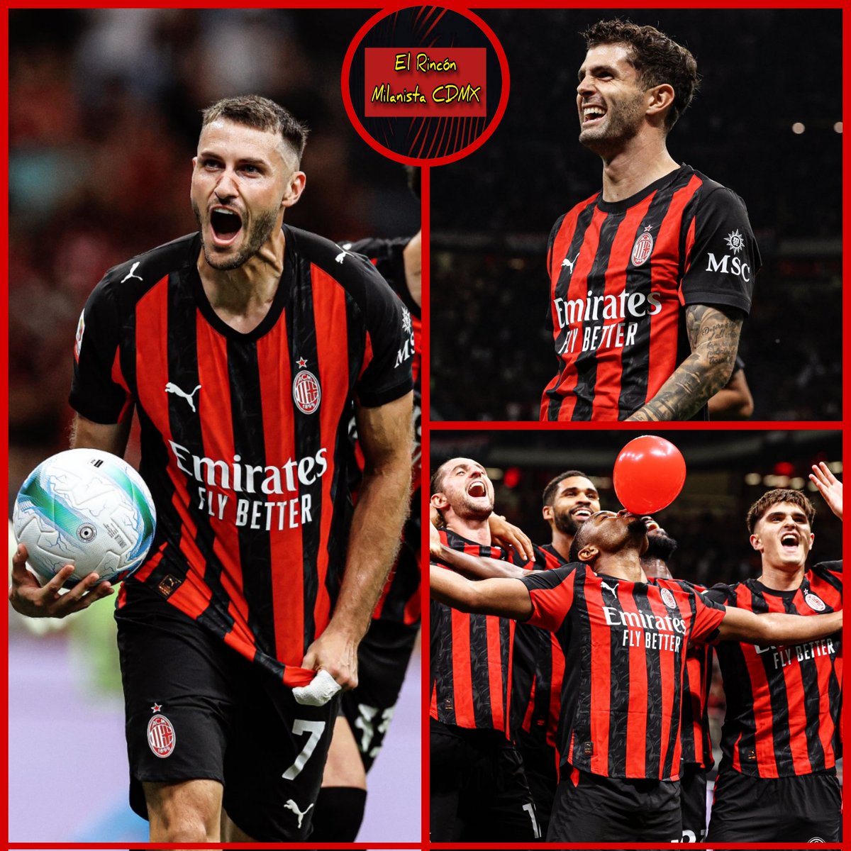 El Milan vence al Lecce 3-0 y avanza a los octavos en la Copa Italia 🇮🇹 ❤️ 🖤 
Con goles del Bebote Santi adelantando a los Rossoneros adquiriendo la confianza que le faltaba , Christopher Nkunku marcando con la playera del Milan y el Capitán América Pulisic cerrando el marcador.