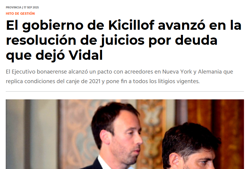 Como Milei está regalando la mitad del país por un nuevo crédito pasó desapercibido, pero...

Kicillof terminó de resolver todos los juicios abiertos por la deuda que había tomado Vidal😎🤑

Mientras la derecha crea nuevos problemas, es Kicillof el que se ocupa de solucionarlos💪