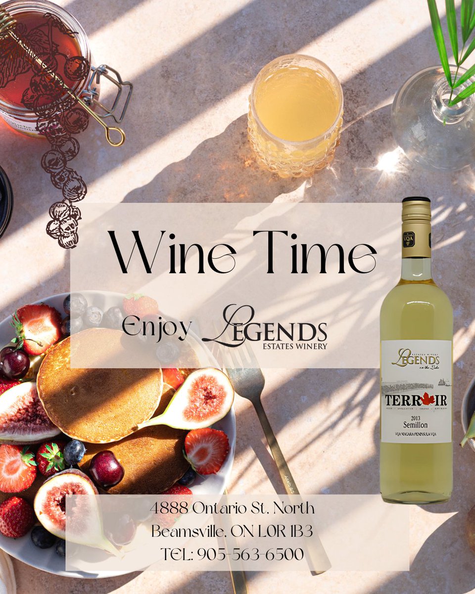 ✨Wine Time✨
Brunch just tastes better with a glass of our 2013 Legends Terroir Semillon🍇🥂
Crisp, elegant, and made to be savored — whether you’re pairing it with pancakes, fresh fruit, or simply sunshine.
Visit us or shop online to bring Legends home.
legendsestates.com
