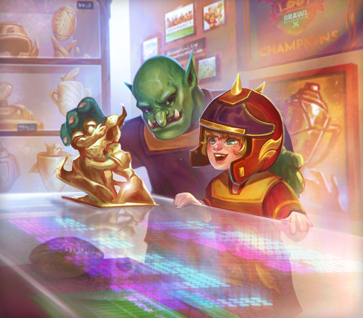 Our newest card art just dropped for Fantasy Loot Brawl - Meet our Unsung Hero! You can set ANY drafted term from your team to be the Unsung Hero, and they'll be able to take down that All Star from the other team in a showdown.

#tabletopgaming #tabletop #boardgames #cardgames