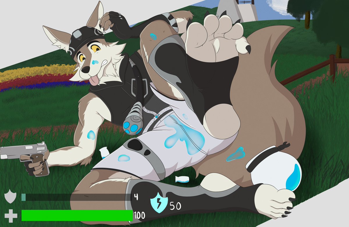 Clumsy Wolf drops the big pot on himself. Hopefully there's no adverse side effects.

Decided to finally get  a Wendell Fortnite piece done. Alt pic in the replies